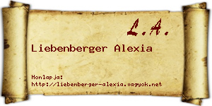 Liebenberger Alexia névjegykártya